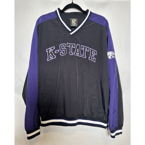 Vintage Gear For Sports Kansas State University Bomber Windbreaker Jacket Size L - Picture 1 of 9